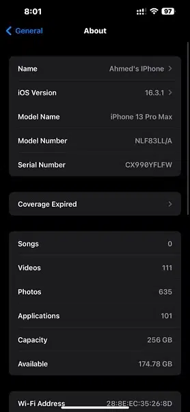 IPhone 13 Pro Max 256 GB Non PTa
