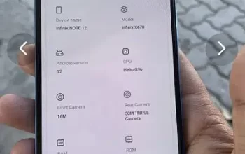 Infinix Note 12 8/128 mint condition available warranty with box